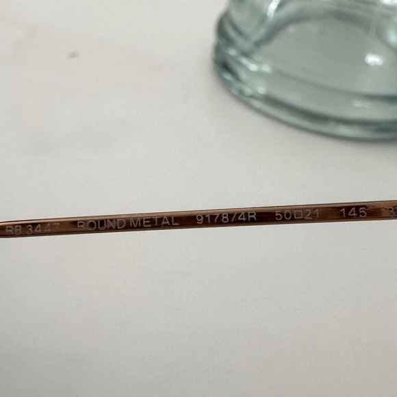 Ray-Ban RB 3447 Round Metal Sunglasses Lilac Lenses Boho Style Ray Ban Round - Picture 9 of 15